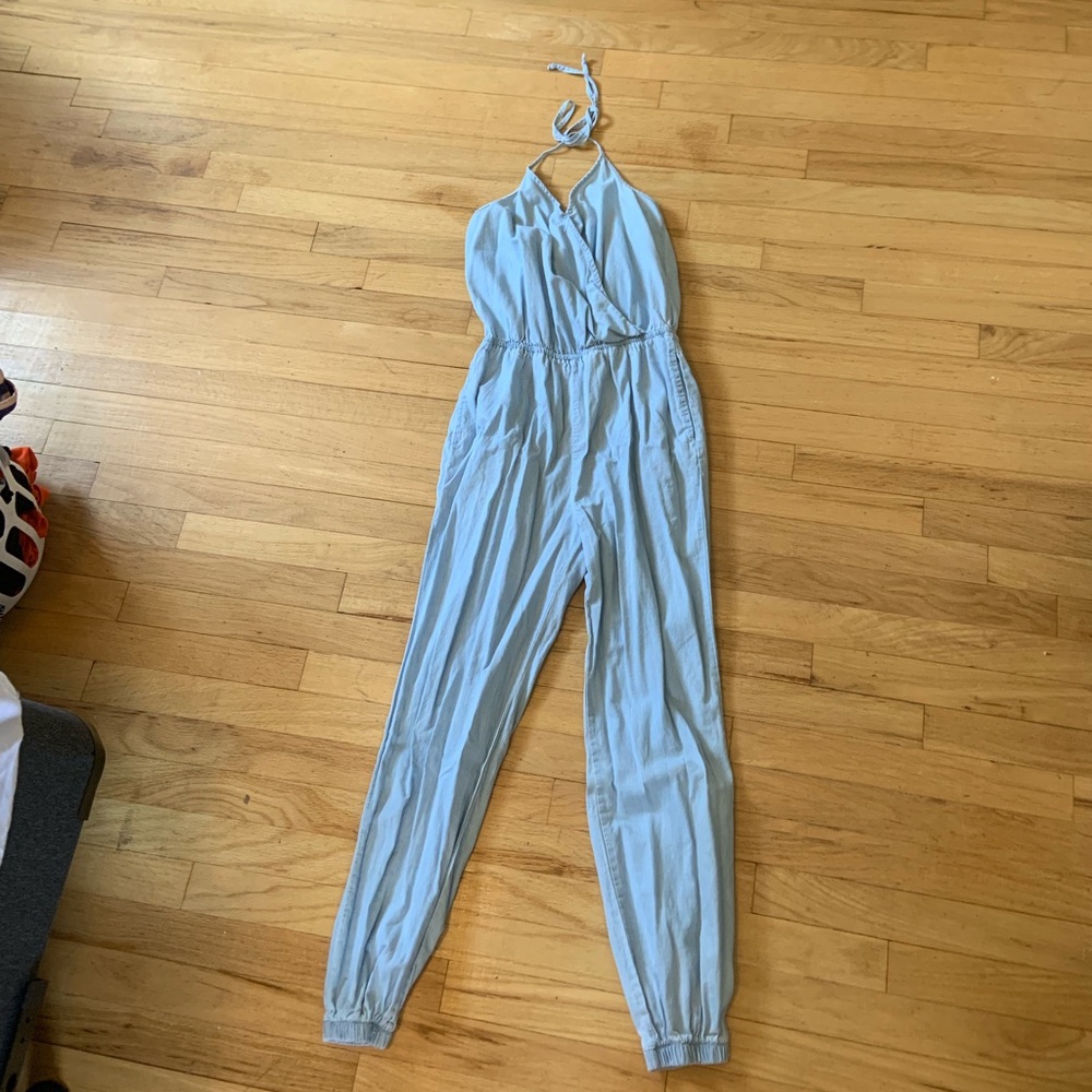 Light denim blue jumpsuit